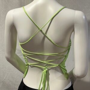 Sexy Summer Green tie back no back top